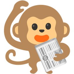 Monkey face and Newspaper