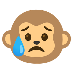 Monkey face and Sad but relieved face