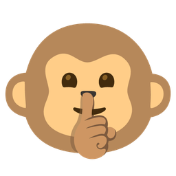 Monkey face and Shushing face