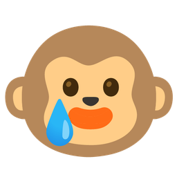 Monkey face and Smiling face with tear