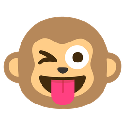 Monkey face and Winking face with tongue