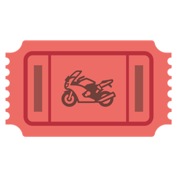 motorcycle and admission tickets