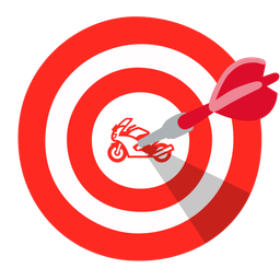 motorcycle and bow and arrow