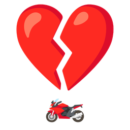 motorcycle and broken heart