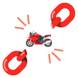 motorcycle and chains