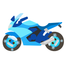 motorcycle and cold face