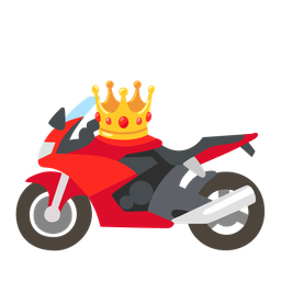 motorcycle and crown