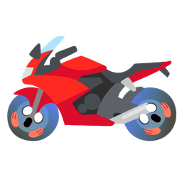 motorcycle and face screaming in fear