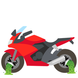 motorcycle and face vomiting