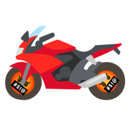 motorcycle and face with symbols on mouth