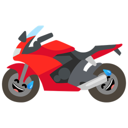 Motorcycle and Grinning face with sweat