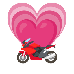motorcycle and growing heart