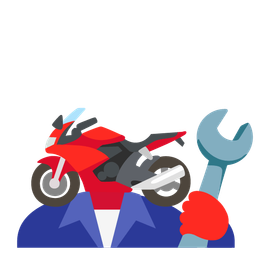 motorcycle and hammer and wrench