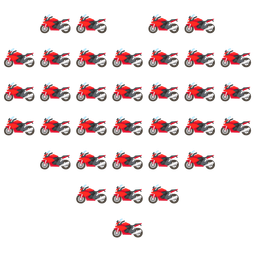 motorcycle and heart suit