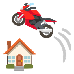 motorcycle and house
