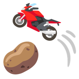 motorcycle and potato