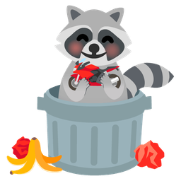 motorcycle and raccoon