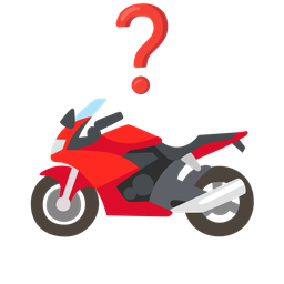 motorcycle and red question mark