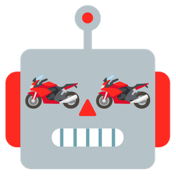 motorcycle and robot