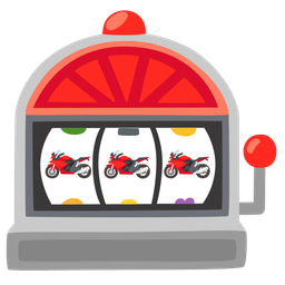 motorcycle and slot machine