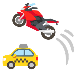 motorcycle and taxi