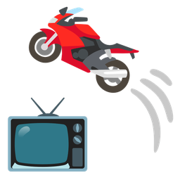 motorcycle and television