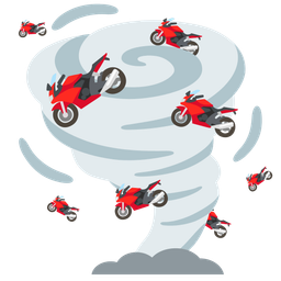 motorcycle and tornado