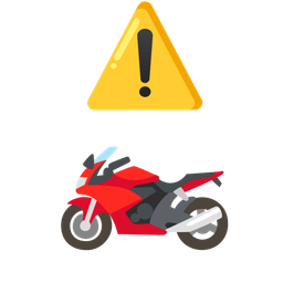 motorcycle and warning