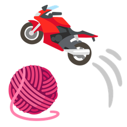 motorcycle and yarn