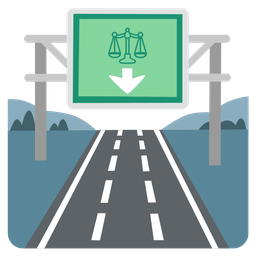 motorway and balance scale
