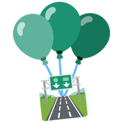 motorway and balloon