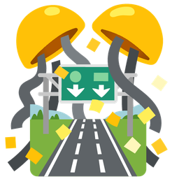 motorway and confetti ball