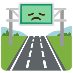 motorway and disappointed face
