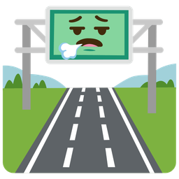 motorway and face exhaling
