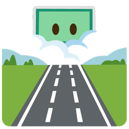 motorway and face in clouds