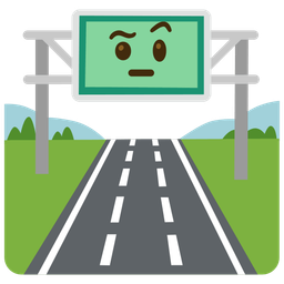 motorway and face with raised eyebrow