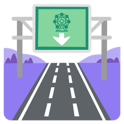 motorway and ferris wheel