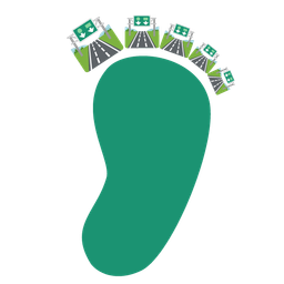 motorway and footprints