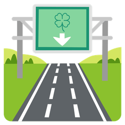 motorway and four leaf clover