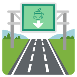 motorway and hot beverage