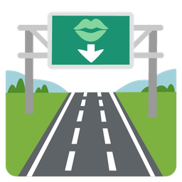 motorway and kiss mark