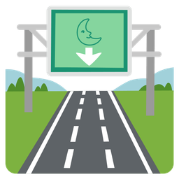 motorway and last quarter moon face