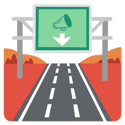 motorway and megaphone