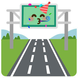 motorway and partying face