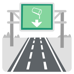 motorway and pouring liquid