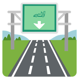 motorway and racing car