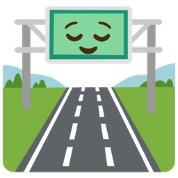 motorway and relieved face