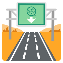 motorway and shallow pan of food