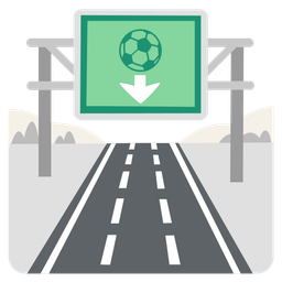 motorway and soccer ball