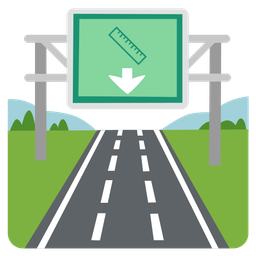 motorway and straight ruler